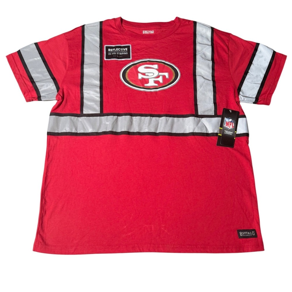 Buffalo Outdoors NFL San Francisco 49ers Hi-Vis Reflective Workwear T-Shirt L